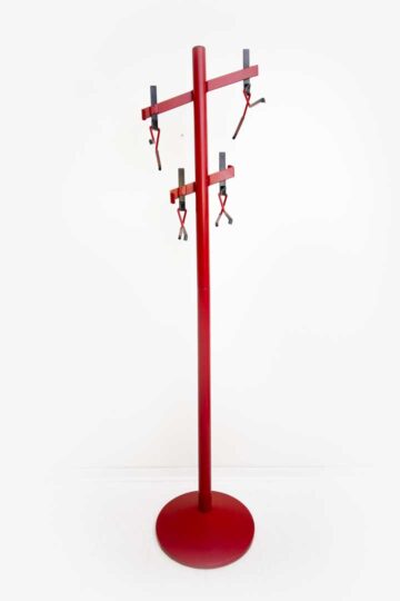 1985 Lande Design kapstok rood gelakt staal