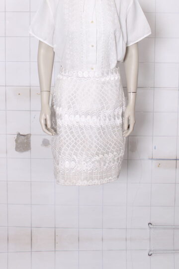 Witte vintage kanten rok