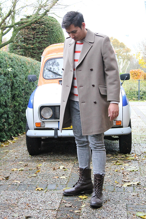 1971 Vintage overjas / trenchcoat Sergeant L - Afbeelding 4