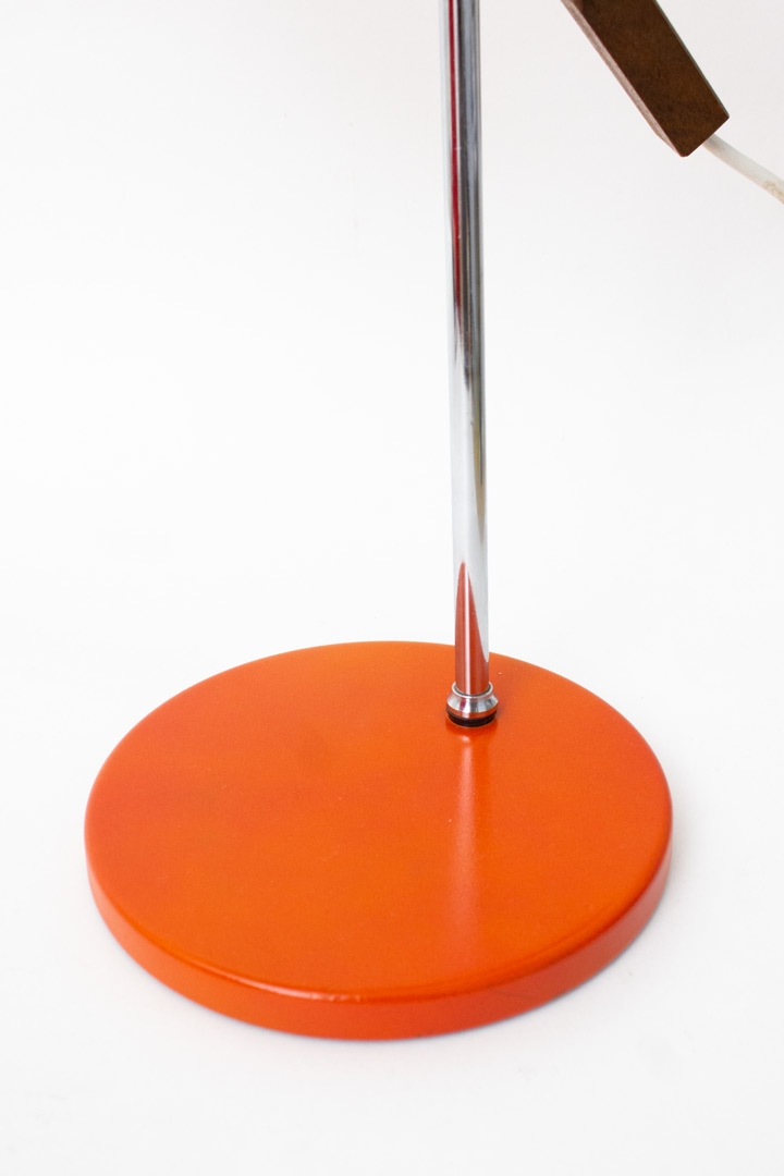 60’s oranje tafellamp J. Hoogervorst voor Anvia