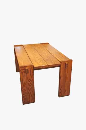 70s Robuuste vintage eiken eettafel