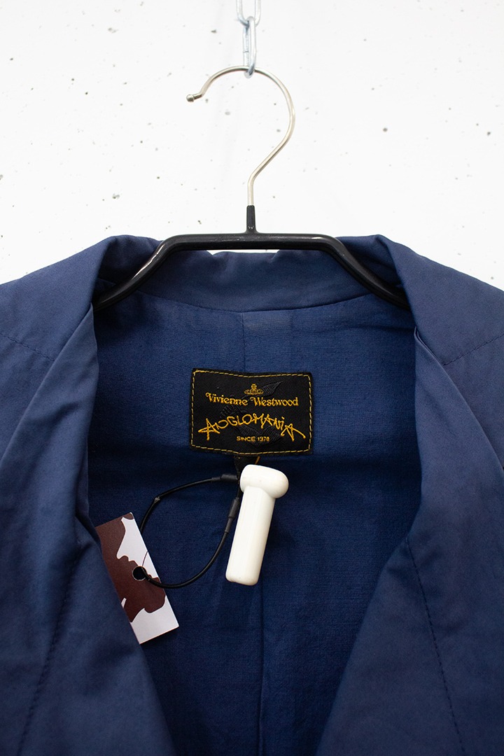 Vivienne Westwood Anglomania blauwe 90’s asymmetrische blazer