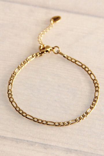 Bazou stalen schakelarmband goud- of zilverkleurig