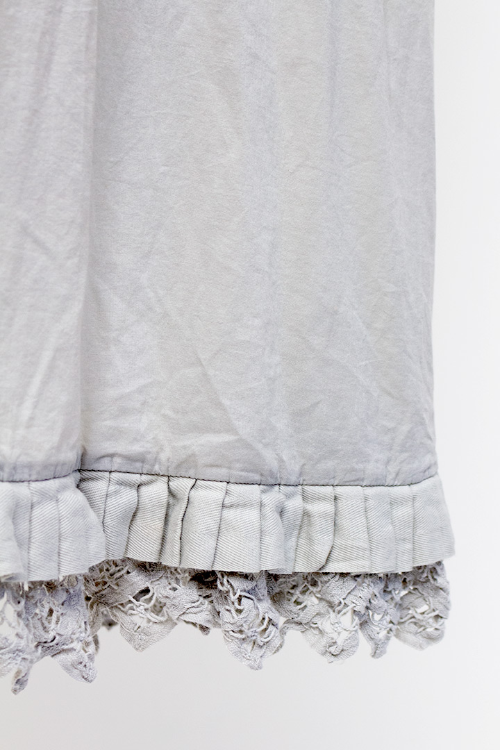 Beige rok Dries van Noten asymmetrisch met rushes