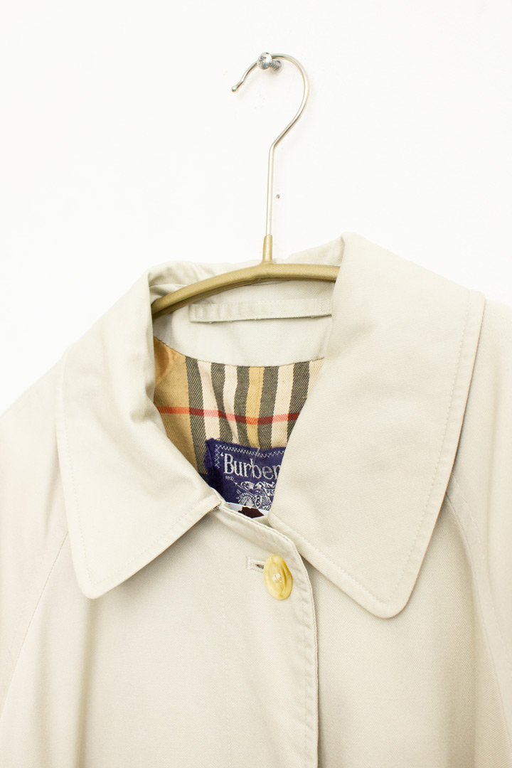 Beige vintage A-lijn Burberry trenchcoat