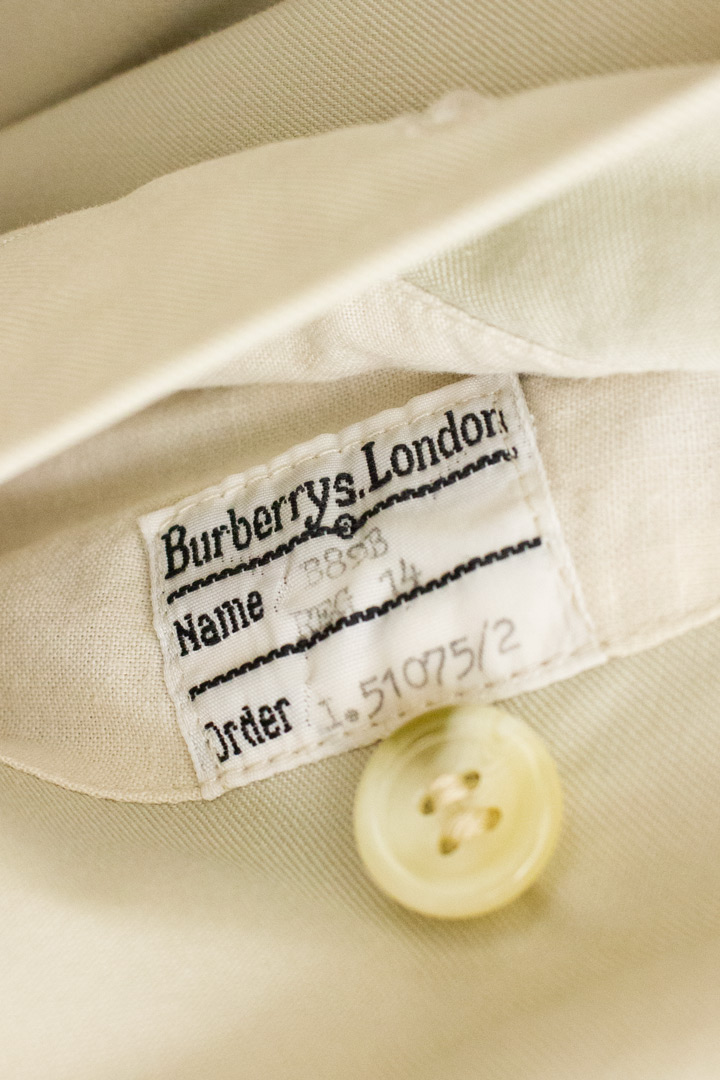 Beige vintage A-lijn Burberry trenchcoat