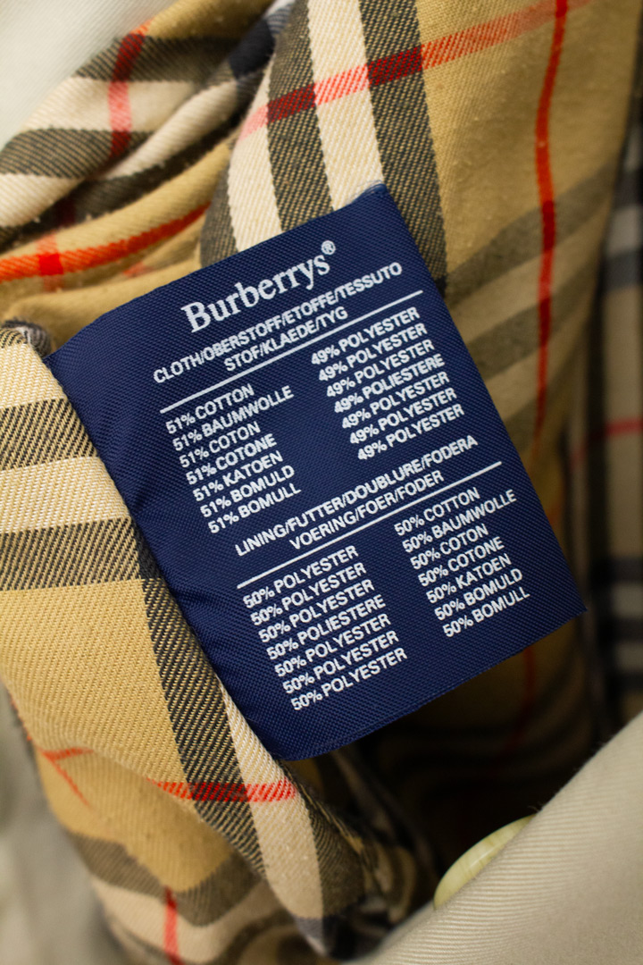 Beige vintage A-lijn Burberry trenchcoat