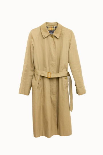 Beige vintage Burberry trenchcoat met ceintuur