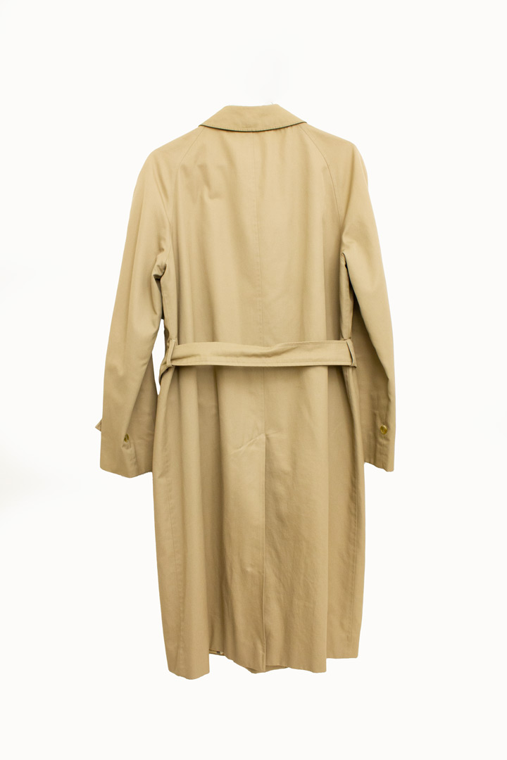 Beige vintage Burberry trenchcoat met ceintuur