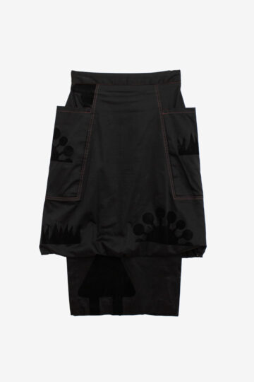 Biche de Bere zwarte rok met flockprint in 2 lagen