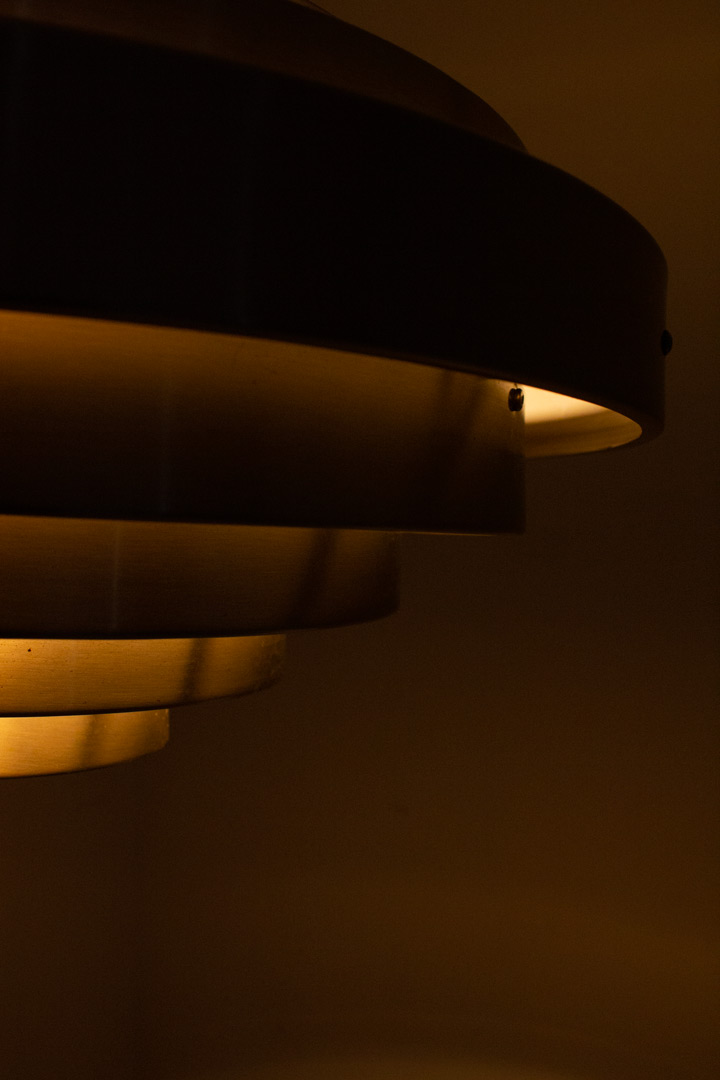 Vintage retro metalen Space-Age hanglamp