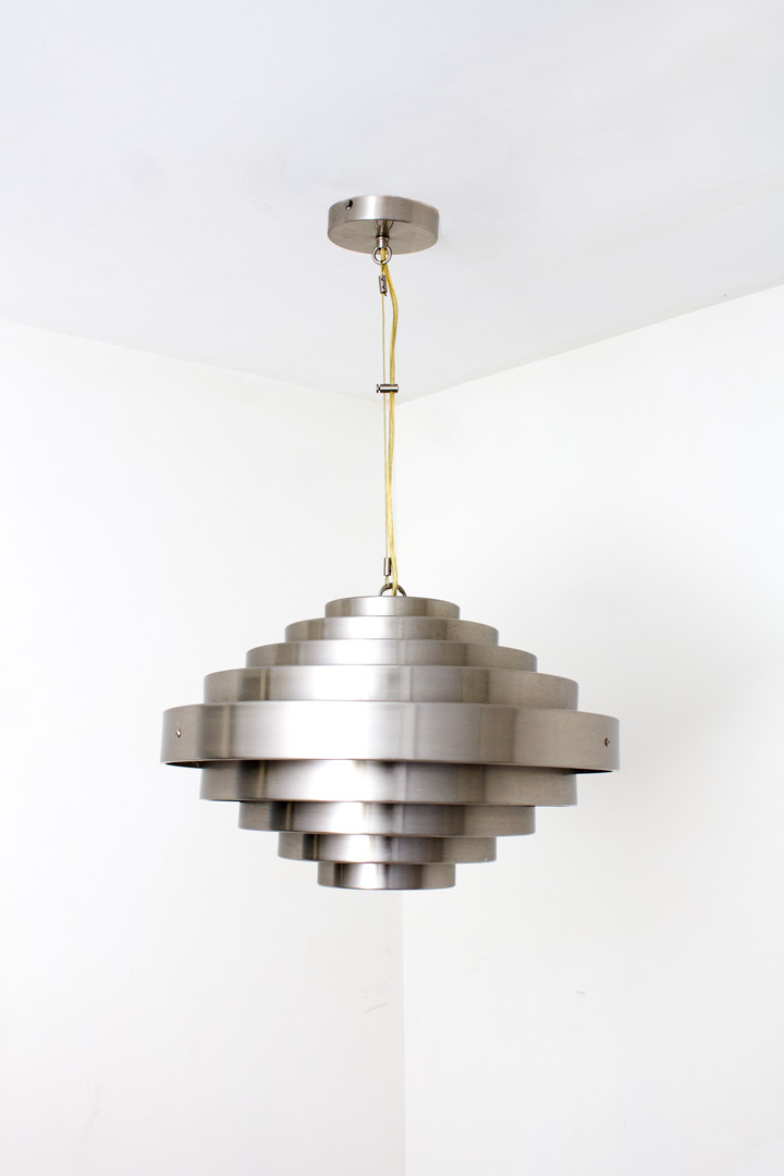Vintage retro metalen Space-Age hanglamp