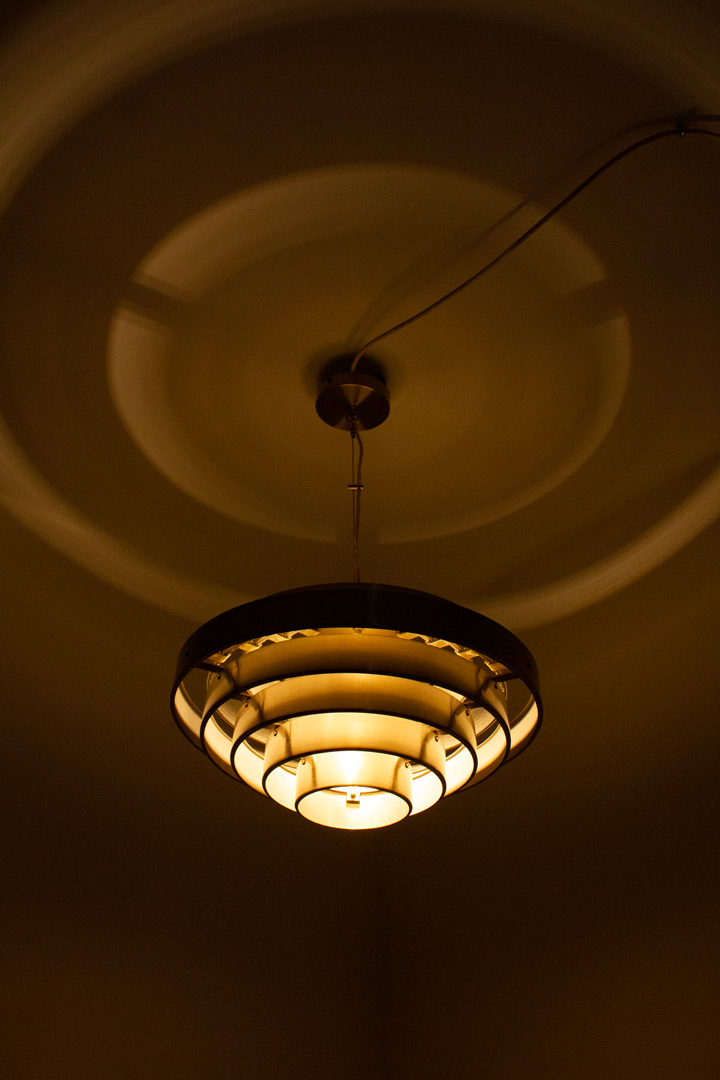 Vintage retro metalen Space-Age hanglamp