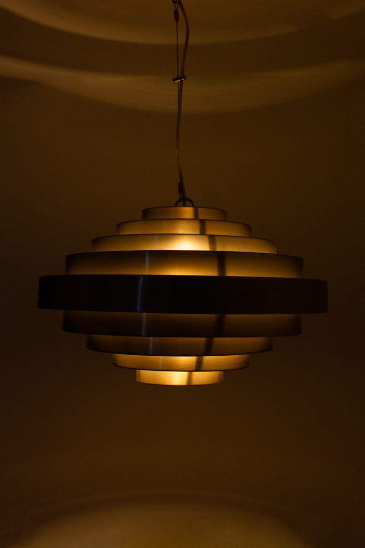 Vintage retro metalen Space-Age hanglamp