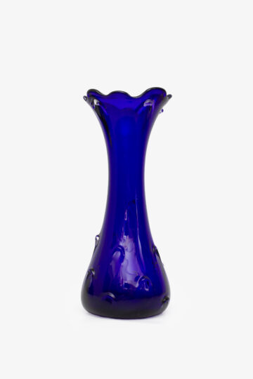 Blauwe Murano glazen kelk vaas