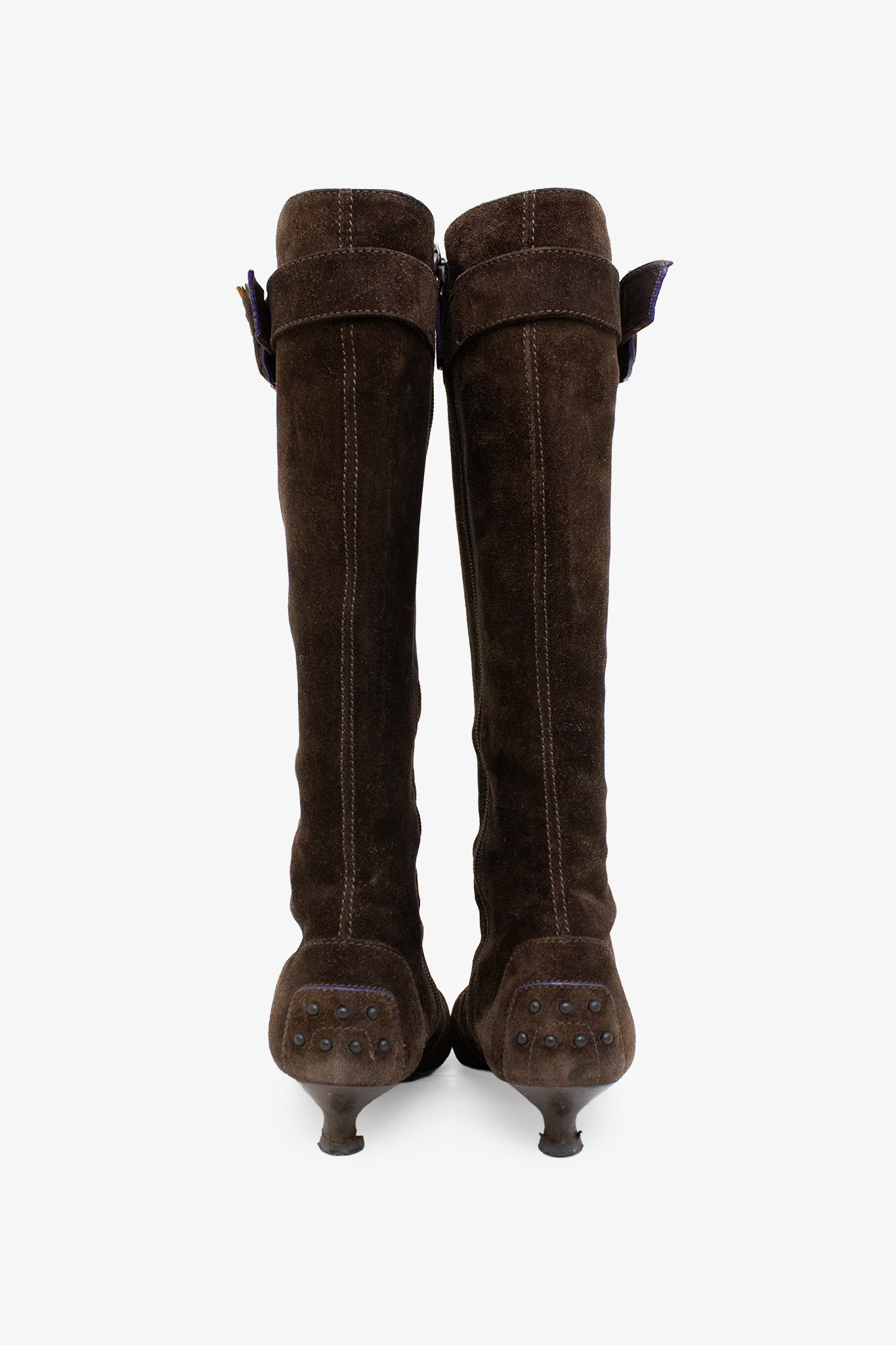 Bruine suède Tod’s kitten heel laarzen