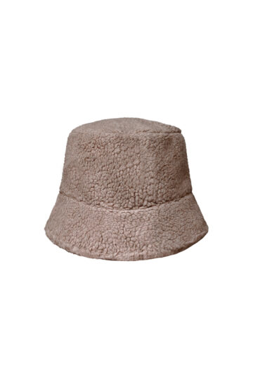 Bucket hat van zachte teddy stof