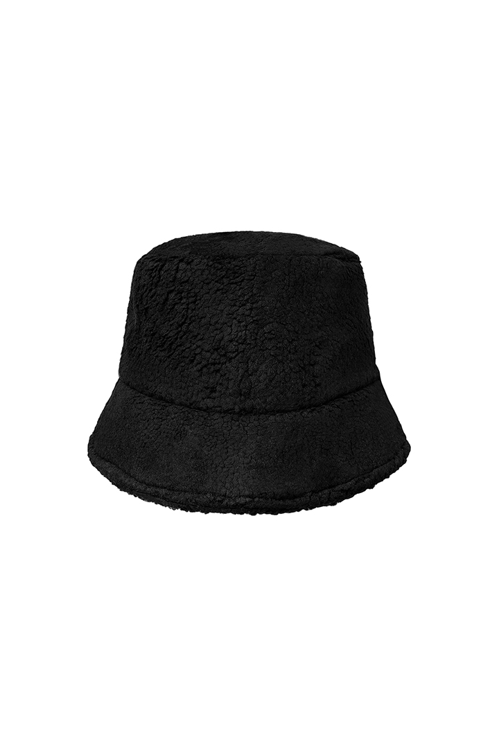 Bucket hat van zachte teddy stof