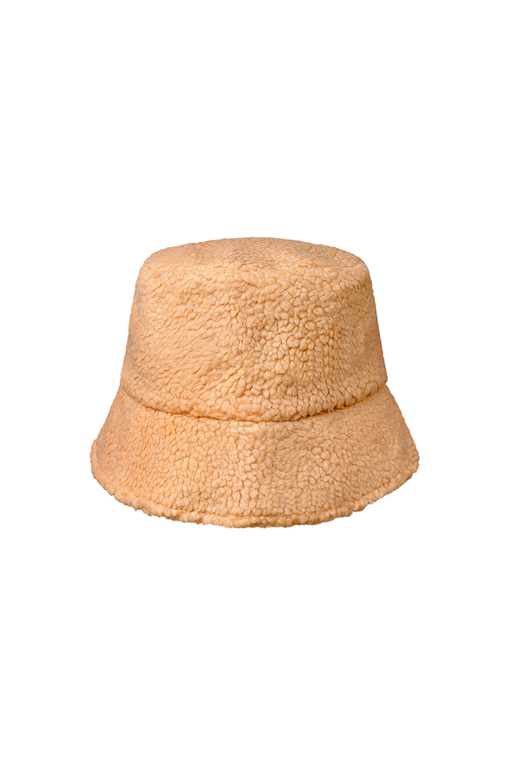Bucket hat van zachte teddy stof