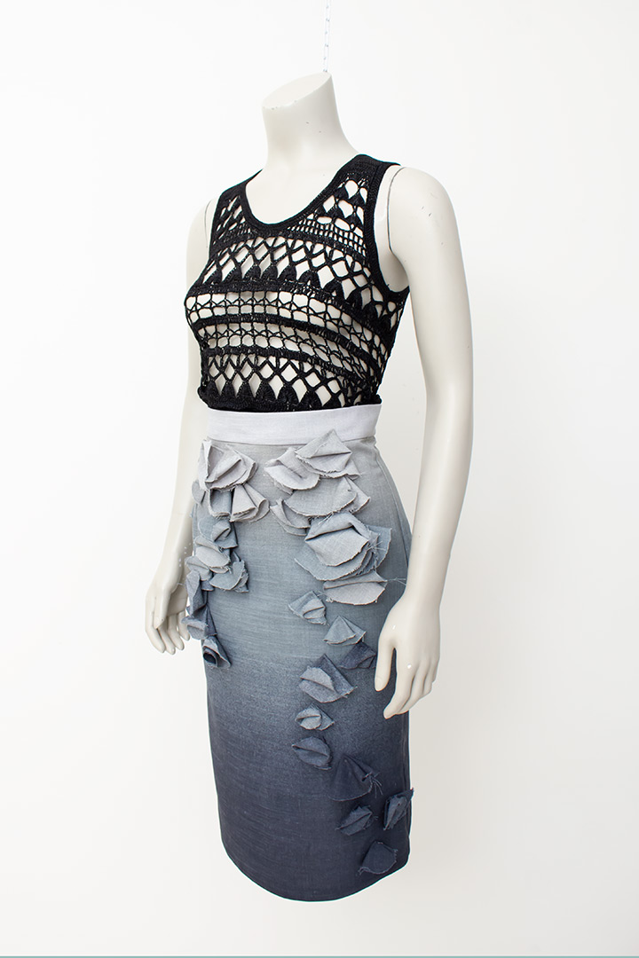 Comme des Garçons zwarte gehaakte top tricot