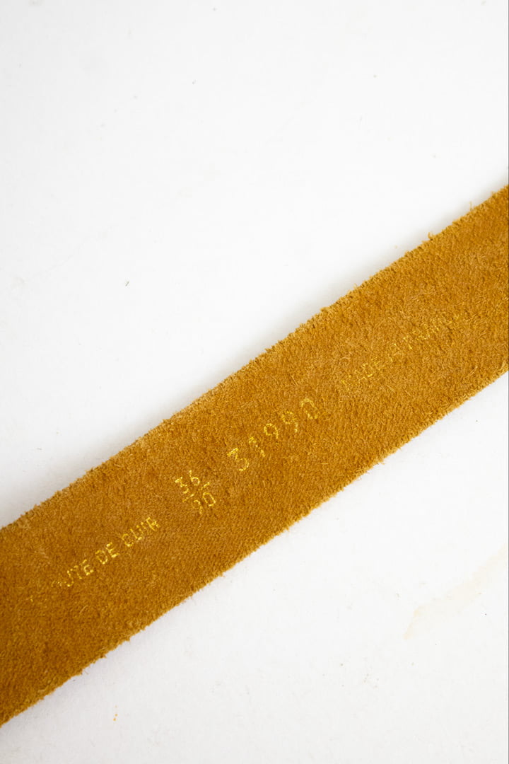 Cowboy riem bruin bewerkt leer