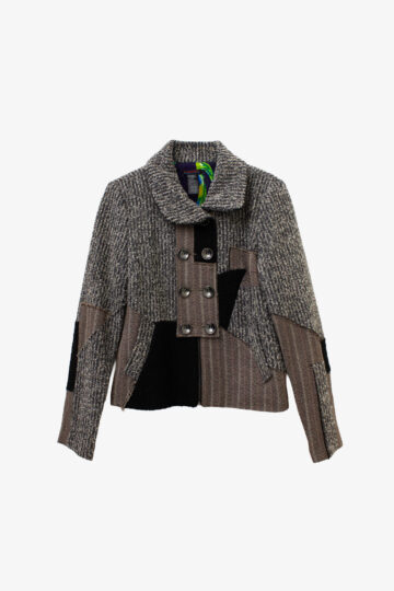 Grijs wollen patchwork Custo Barcelona jasje