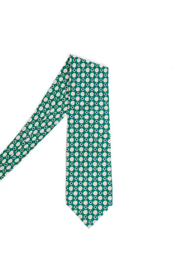 Vintage stropdas groen zijde Yves Saint Laurent