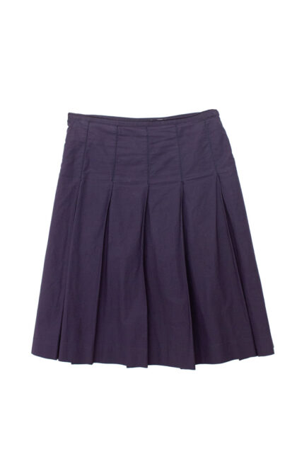 Donkerpaars vintage geplooid Miu Miu rok