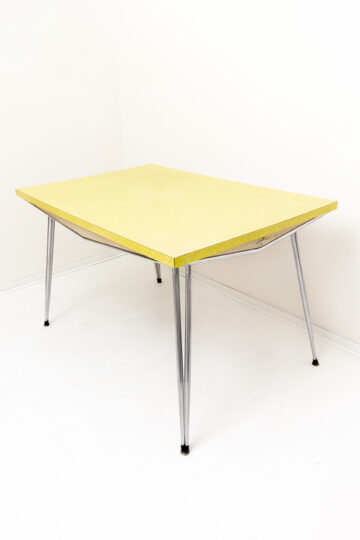 Fifties Amerikaanse dinertafel formica geel