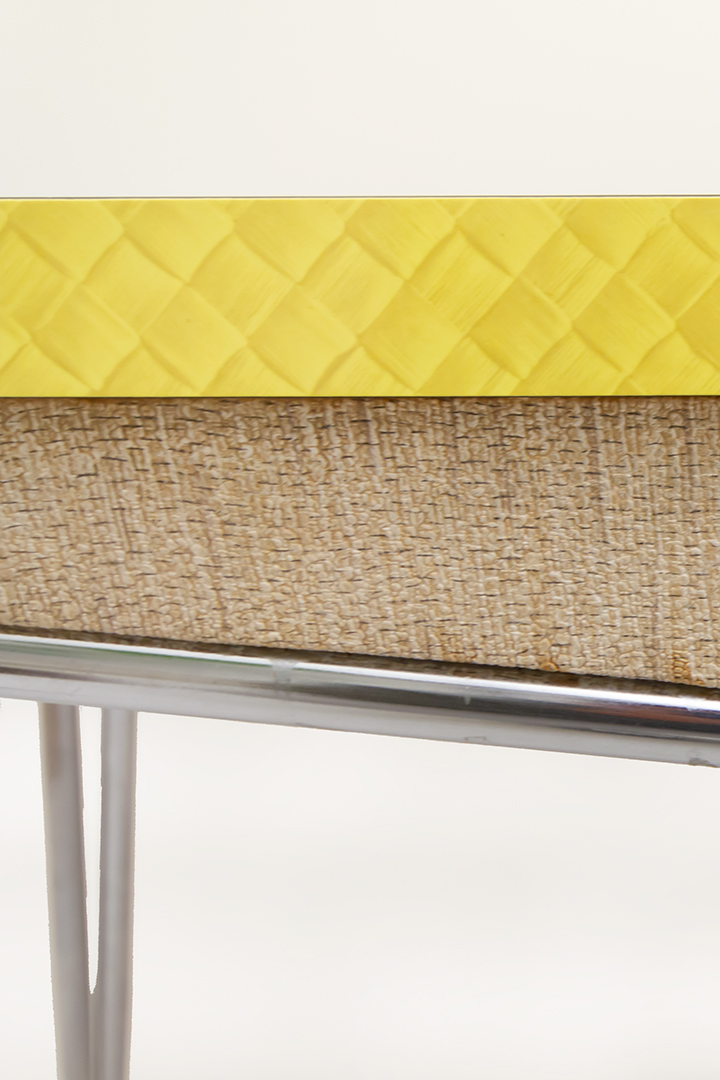 Fifties Amerikaanse dinertafel formica geel