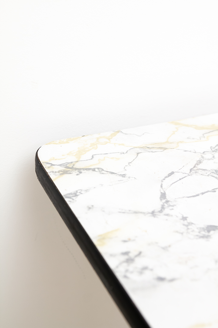 Formica eettafel met marmerprint vintage jaren 60