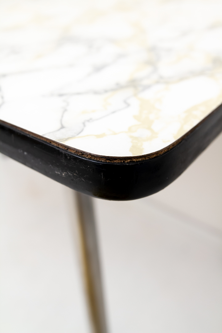 Formica eettafel met marmerprint vintage jaren 60