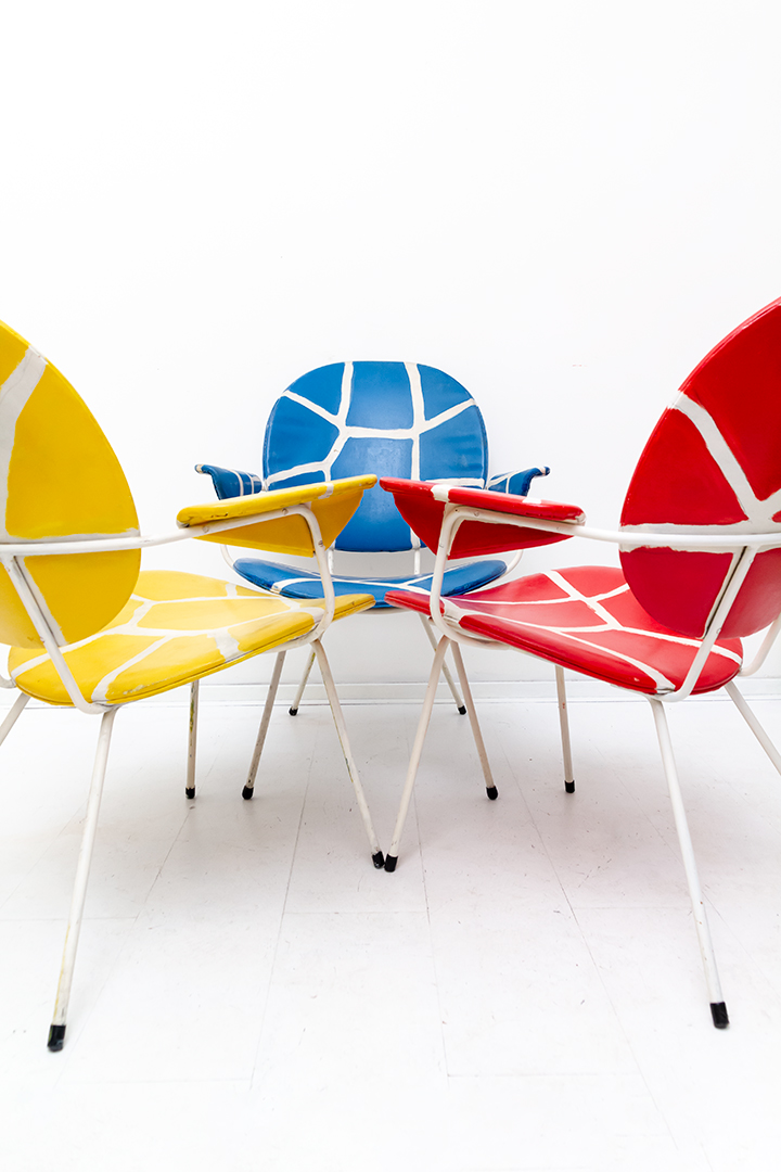 Gispen 302 Easy Chairs voor Kembo stoelen