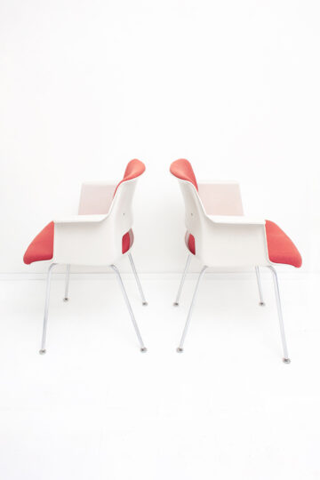 Gispen Cordemeyer 2215 stoel rood jaren 60 - set van 2