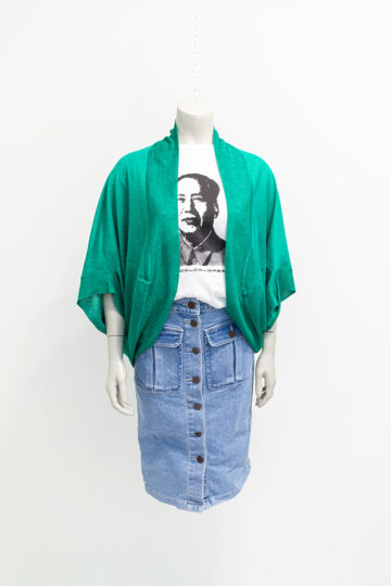 Groen vest wijdvallend met glitters Tsumori Chisato