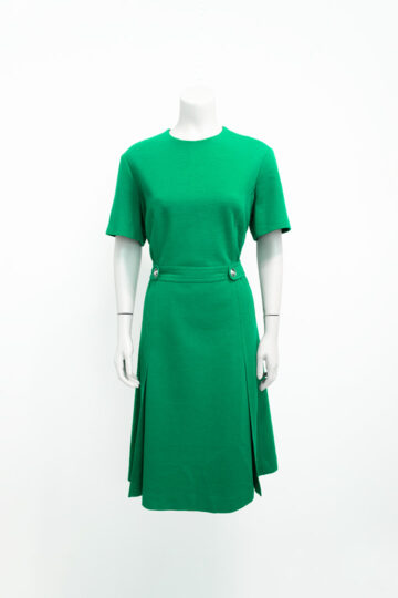 Groene wollen jurk Degn Design Denmark vintage