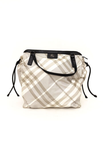 Grote Burberry Buckleigh tas grijs/wit/zwart