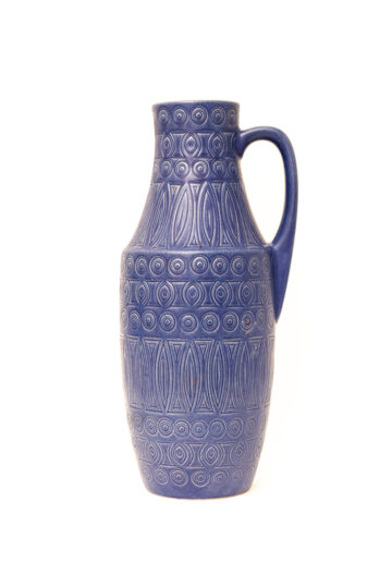 Grote West-Germany vloervaas blauw Scheurich 423-27