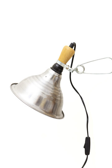 Grote vintage klemlamp hout en aluminium Ikea jaren 90