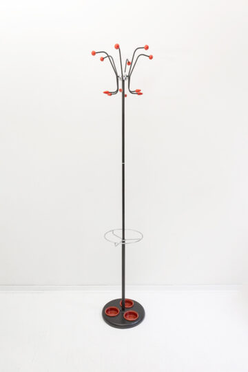 Hago kapstok zwart/rood met parapluhouder jaren 60