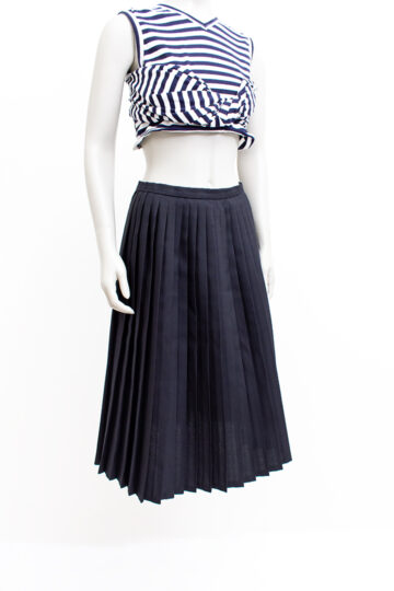 Handgemaakte vintage plooirok antraciet