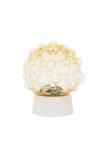 Helena Tynell voor Glasshütte Limburg amberkleurige vintage bubbel plafonnière