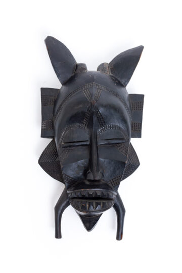 Houten masker Kpeliyee handgemaakt Senufo Poro Ivoorkust