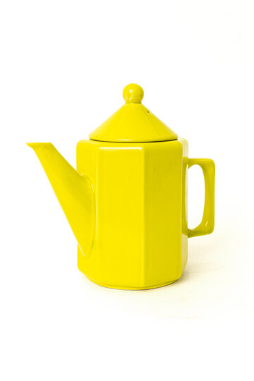 Huizen Holland vintage knalgele theepot uit de jaren 50/60