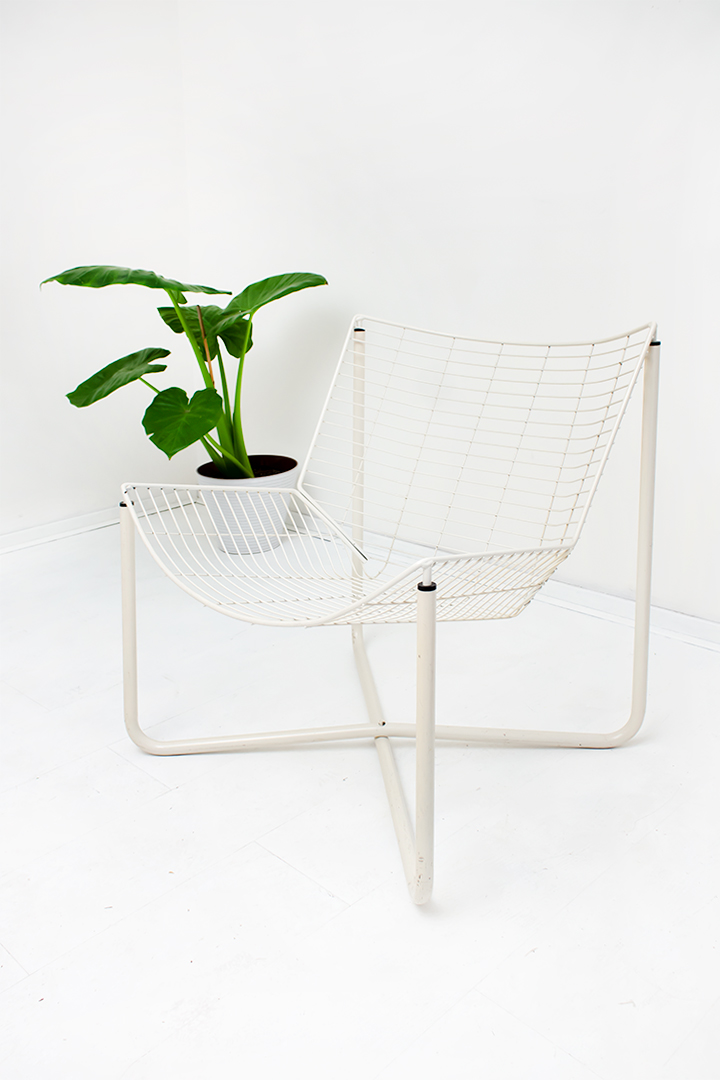 Ikea Järpen Niels Gammelgaard draadstoel fauteuil wit