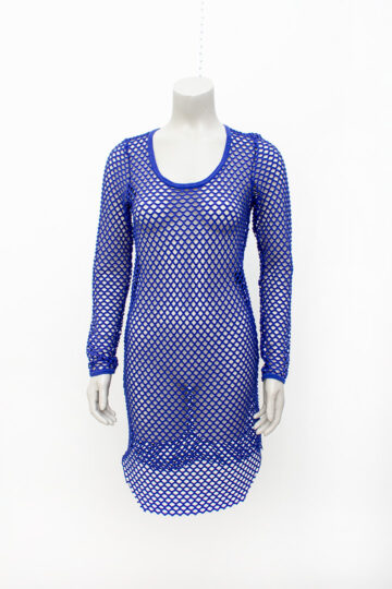 Isabel Marant kobaltblauwe netjurk stretch