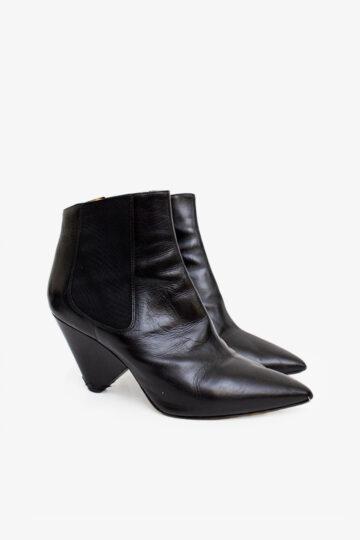 Isabel Marant zwarte leren enkelboots