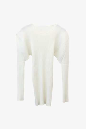 Issey Miyake Pleats Please SS00 witte lange mouwen top