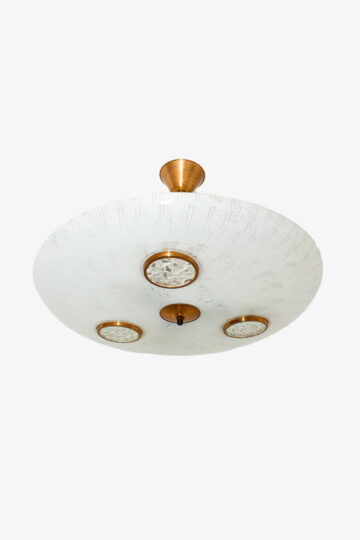 Italiaanse jaren 50 hanglamp glas Art Deco Fontana Arte-stijl