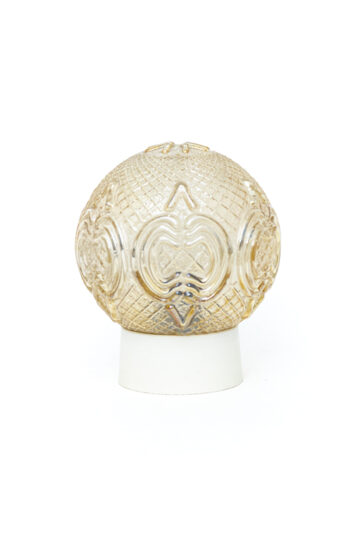 Jaren 60 plafonnière glazen bol met elegante patronen